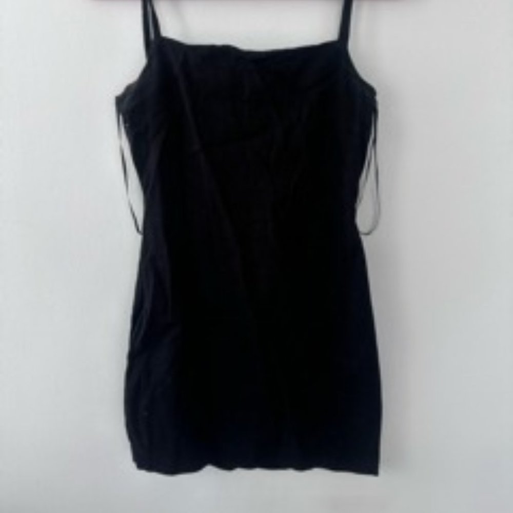 Zara Cotton Mini Dress - BLACK in size Medium
